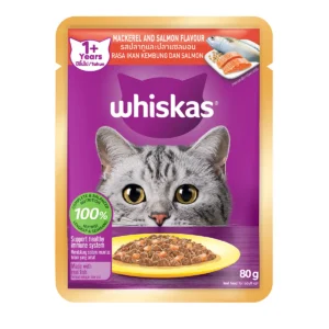 Whiskas Pouch Adult (80gr) - Mackerel and Salmon