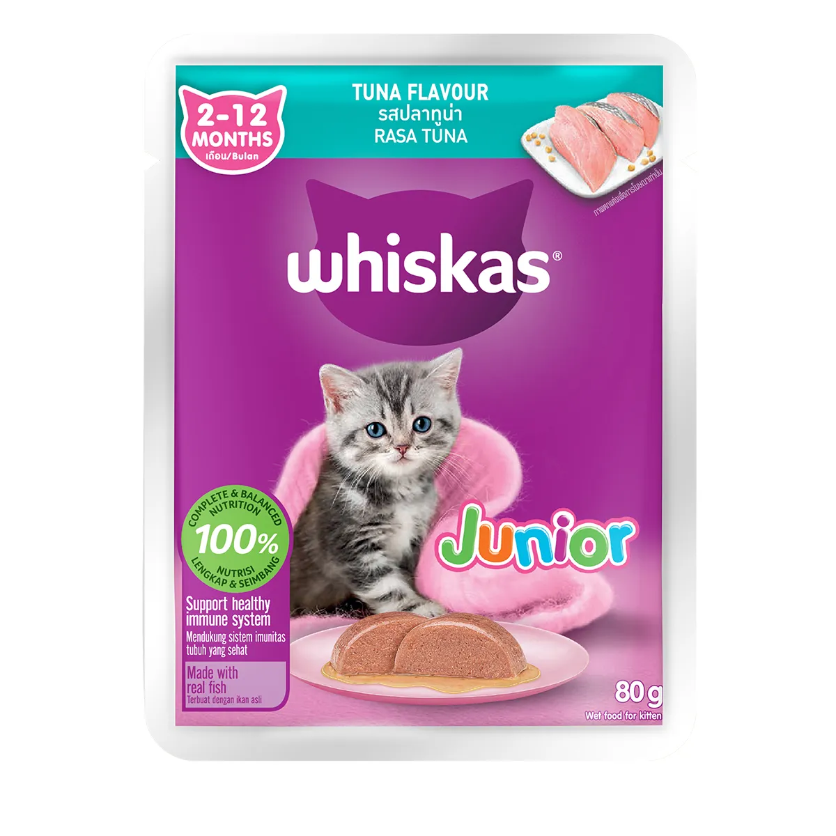 Whiskas Pouch Junior (80gr) - Tuna