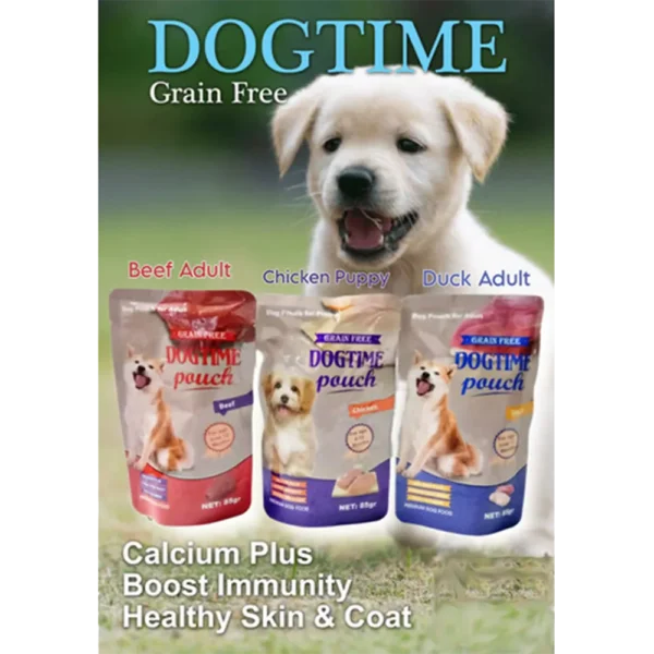 Dog Time Makanan Anjing Wet Food Pouch 85gr