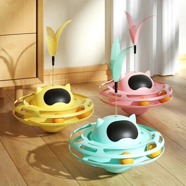 Cat Tower Mainan untuk Kucing dengan Bola - Image 4