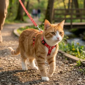 Harness Penuntun Kucing Warna Warni – Tali Leash Aman & Nyaman