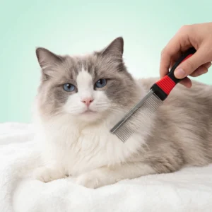 Sisir Kucing Rapat Besi – Grooming Halus & Anti Kutu