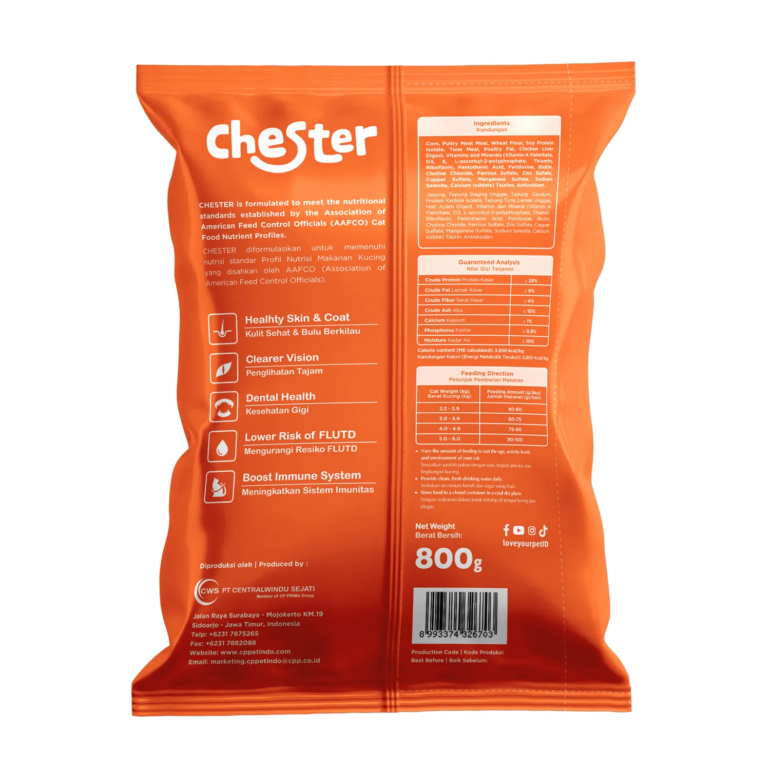 Chester Tuna Cat Food Kibble Persegi - Image 2