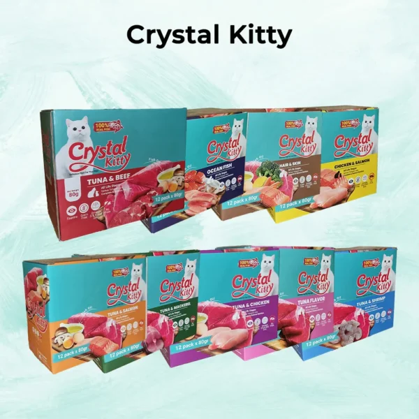 Crystal Kitty Makanan Basah Pouch