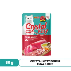 Crystal Kitty Pouch 80gr - Tuna & Beef