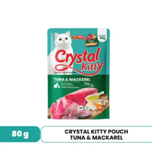 Crystal Kitty Pouch 80gr - Tuna & Mackarel
