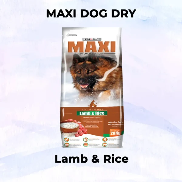 Maxi Dog Lamb & Rice SAK 20kg