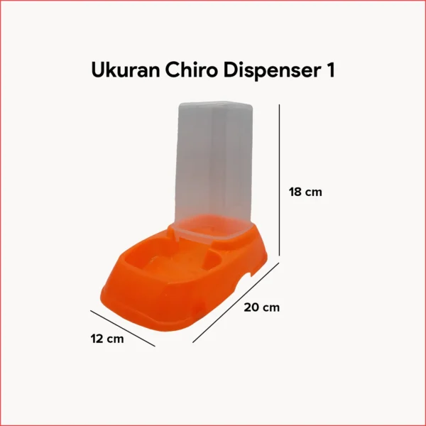 Chiro Dispenser Makanan & Air 650mL - Image 5