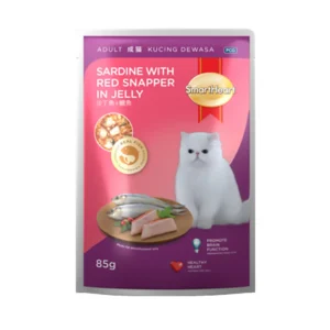 Smartheart Wet Food Pouch 85gr - Adult Sardine with Red Snapper