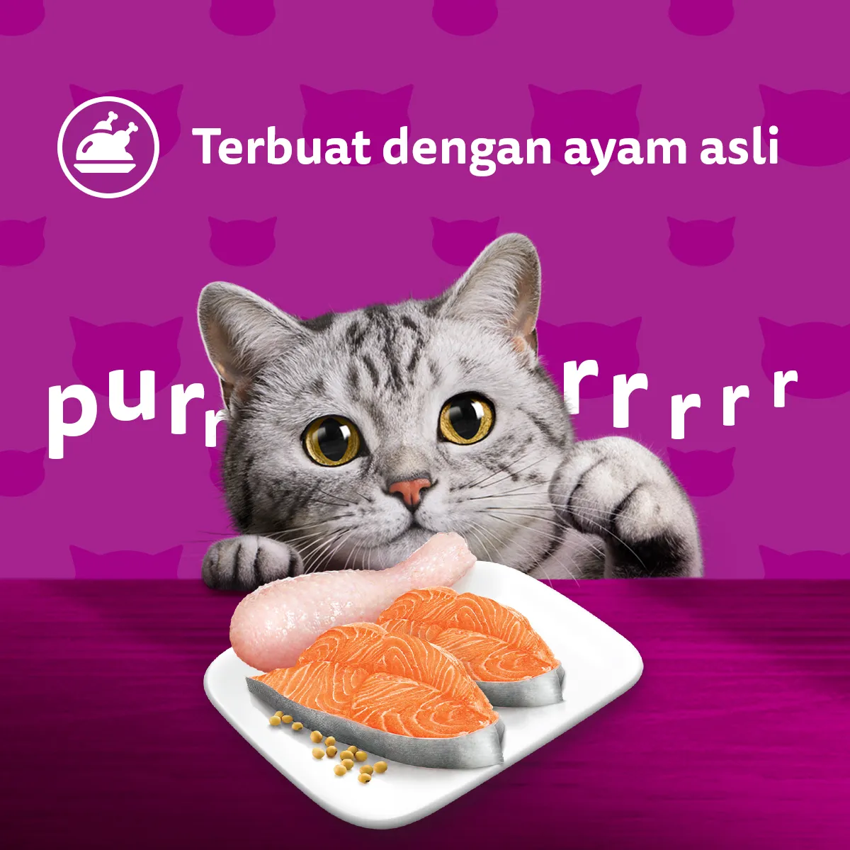 Whiskas Pouch Adult (80gr) - Chicken Salmon Loaf - Image 4