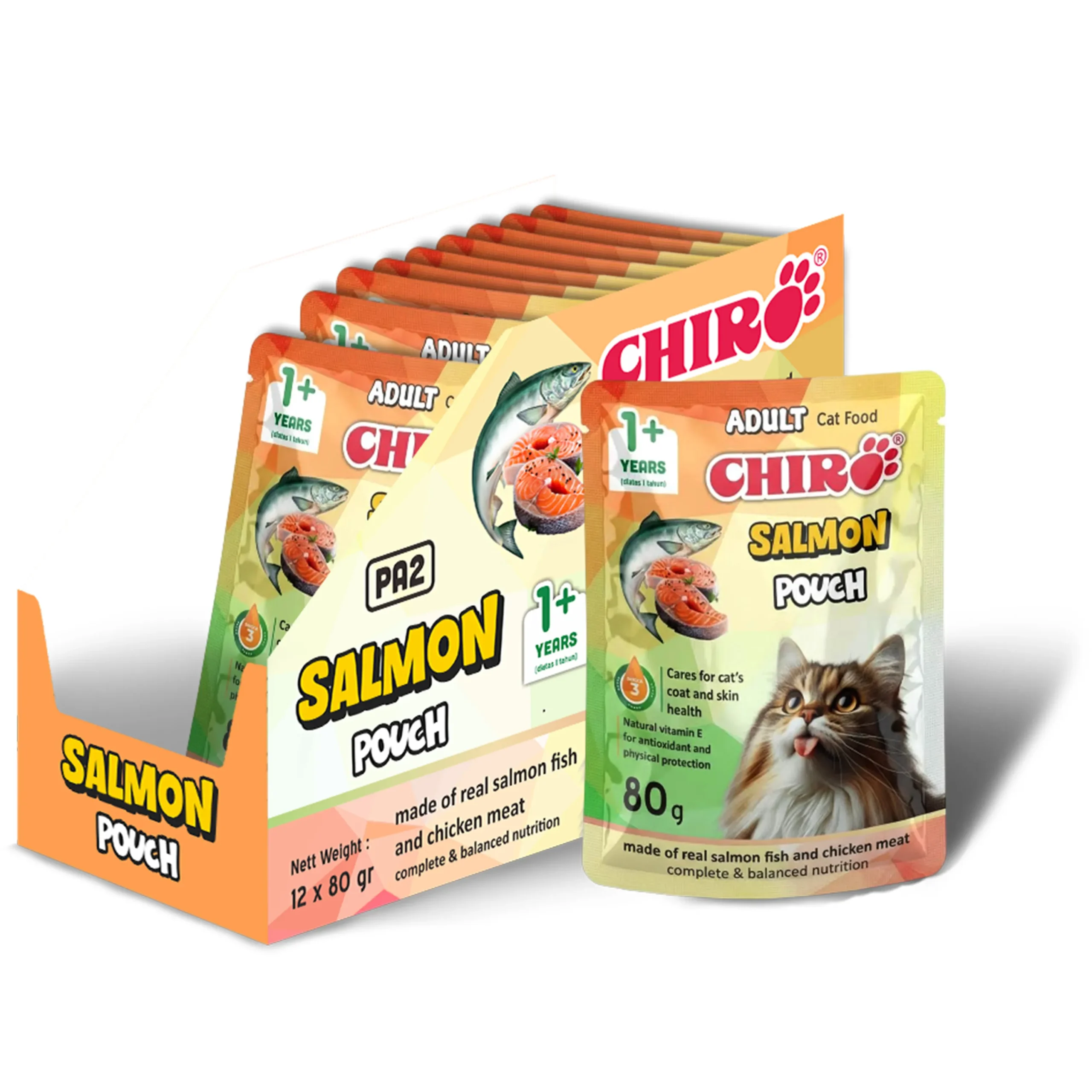 Chiro Pouch Wet Cat Food - Adult Salmon - Image 2