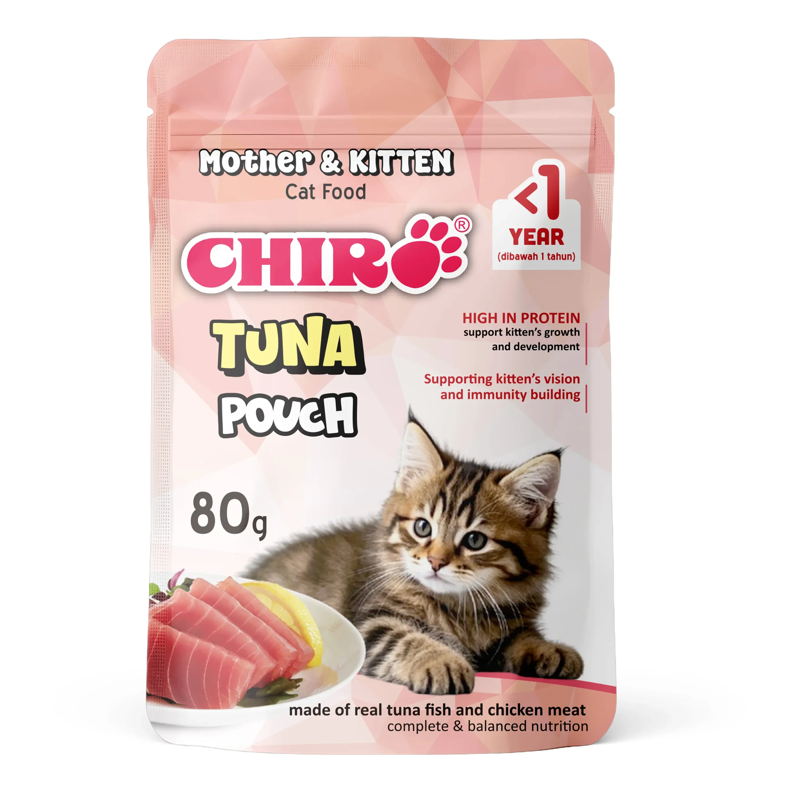 Chiro Pouch Wet Cat Food - Mother & Kitten Tuna