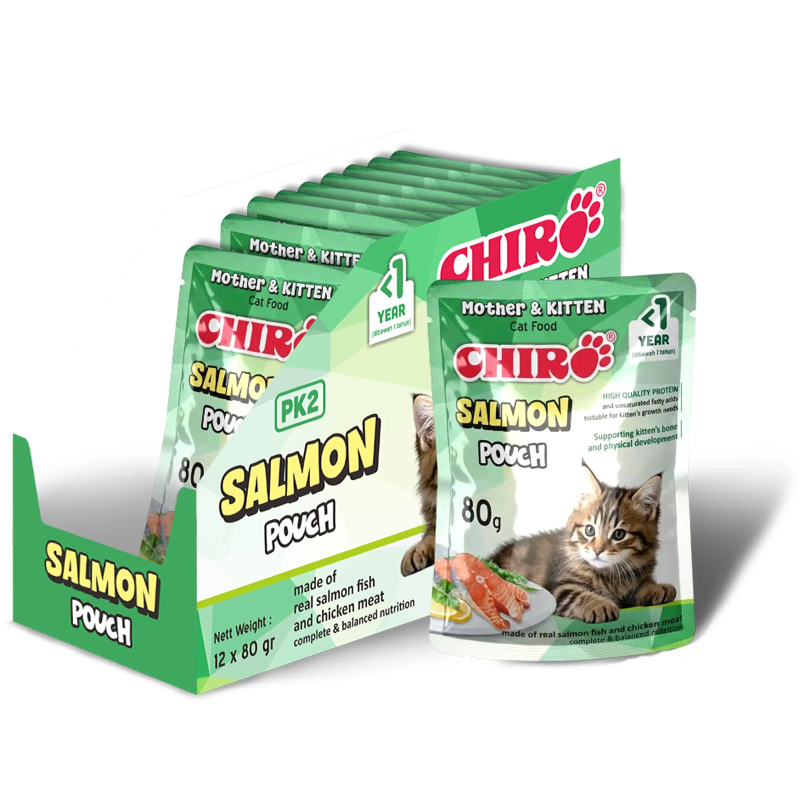 Chiro Pouch Wet Cat Food - Mother & Kitten Salmon - Image 2