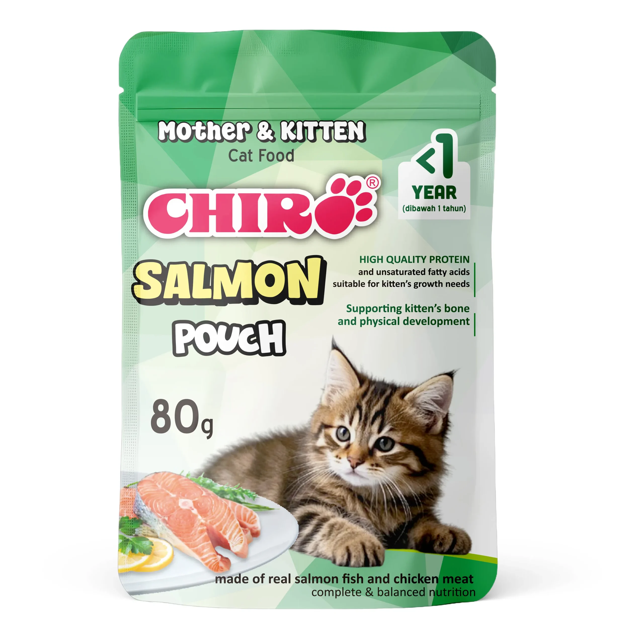 Chiro Pouch Wet Cat Food - Mother & Kitten Salmon