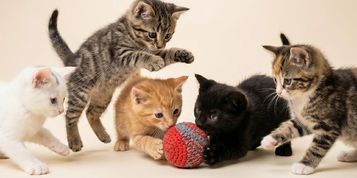 Kitten mainan Bola